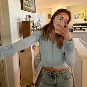 Fur Cuff/Collar Long Sleeve